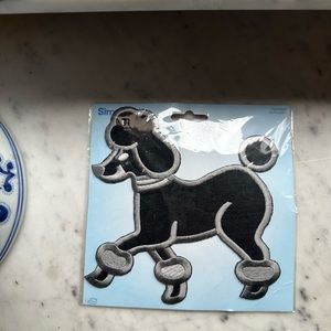 Iron on poodle decal 6” x 6”